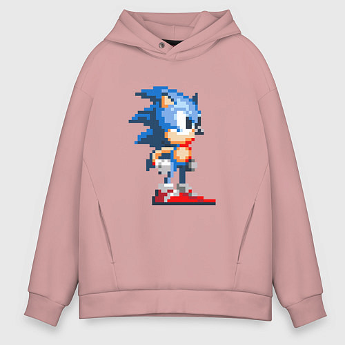 Мужское худи оверсайз Sonic / Пыльно-розовый – фото 1