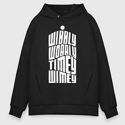 Толстовка оверсайз мужская Talk Whovian To Me, цвет: черный