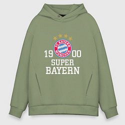 Толстовка оверсайз мужская Super Bayern 1900, цвет: авокадо