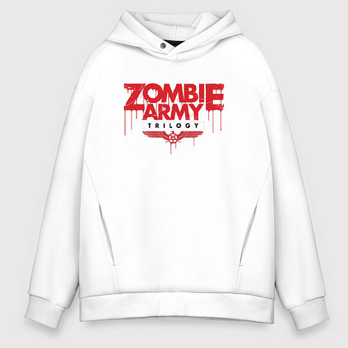 Мужское худи оверсайз Zombie Army Trilogy / Белый – фото 1