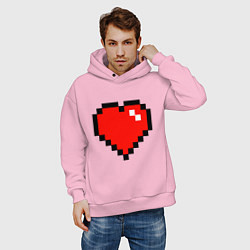 Толстовка оверсайз мужская Minecraft Lover, цвет: светло-розовый — фото 2