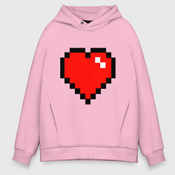Толстовка оверсайз мужская Minecraft Lover, цвет: светло-розовый
