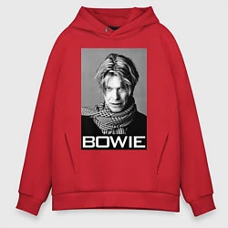 Толстовка оверсайз мужская Bowie Legend, цвет: красный