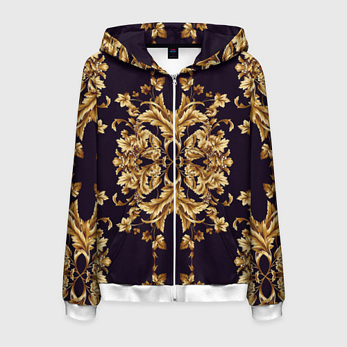 Мужская толстовка на молнии Style / 3D-Белый – фото 1