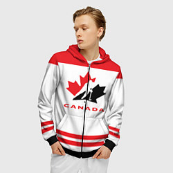 Толстовка 3D на молнии мужская Canada Team, цвет: 3D-черный — фото 2