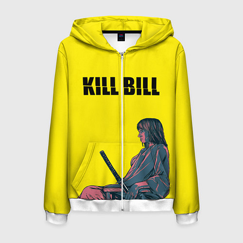 Мужская толстовка на молнии Kill Bill / 3D-Белый – фото 1