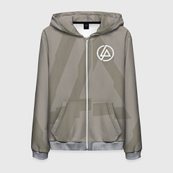 Толстовка 3D на молнии мужская Linkin Park: Grey style, цвет: 3D-меланж