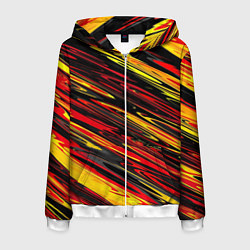 Толстовка 3D на молнии мужская Темные полоски, цвет: 3D-белый