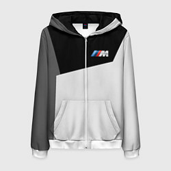 Толстовка 3D на молнии мужская BMW SportWear, цвет: 3D-белый