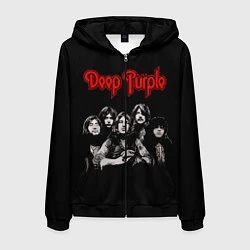 Толстовка 3D на молнии мужская Deep Purple, цвет: 3D-черный