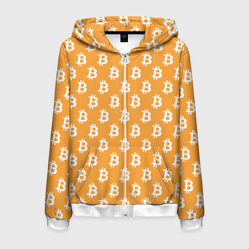 Мужская толстовка на молнии BTC Pattern / 3D-Белый – фото 1