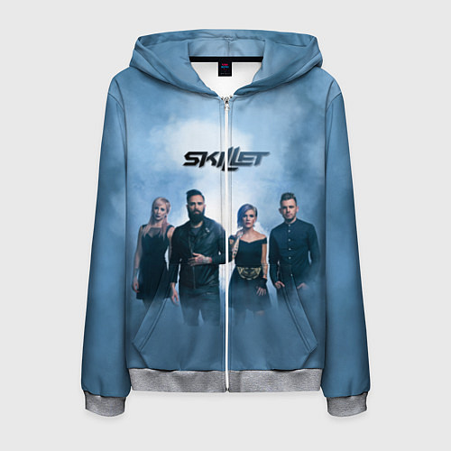 Мужская толстовка на молнии Skillet: Smoke / 3D-Меланж – фото 1