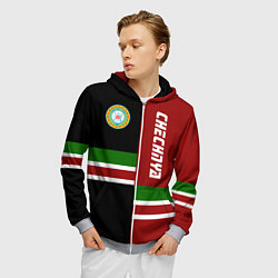 Толстовка 3D на молнии мужская Chechnya, Russia, цвет: 3D-меланж — фото 2