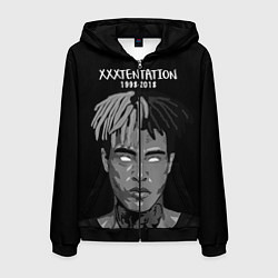 Толстовка 3D на молнии мужская XXXTentacion: 1998-2018, цвет: 3D-черный