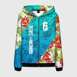 Толстовка 3D на молнии мужская Rainbow Six: Sunsplash Pack, цвет: 3D-черный