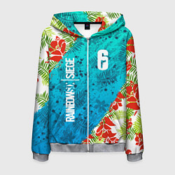 Толстовка 3D на молнии мужская Rainbow Six: Sunsplash Pack, цвет: 3D-меланж