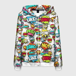 Мужская толстовка на молнии Pop art Fashion