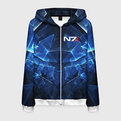 Мужская толстовка на молнии Mass Effect: Blue Armor N7