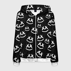 Мужская толстовка на молнии Marshmello: Black Pattern