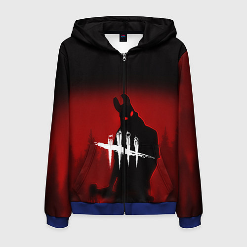 Мужская толстовка на молнии Dead by Daylight / 3D-Синий – фото 1