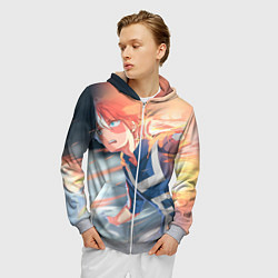 Толстовка 3D на молнии мужская Моя геройская академия, цвет: 3D-меланж — фото 2