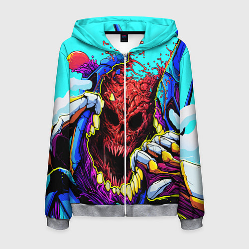 Мужская толстовка на молнии CS:GO Hyper Beast / 3D-Меланж – фото 1