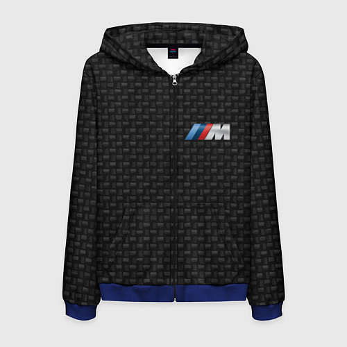 Мужская толстовка на молнии BMW / 3D-Синий – фото 1