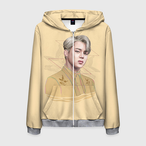 Мужская толстовка на молнии Park Jimin / 3D-Меланж – фото 1