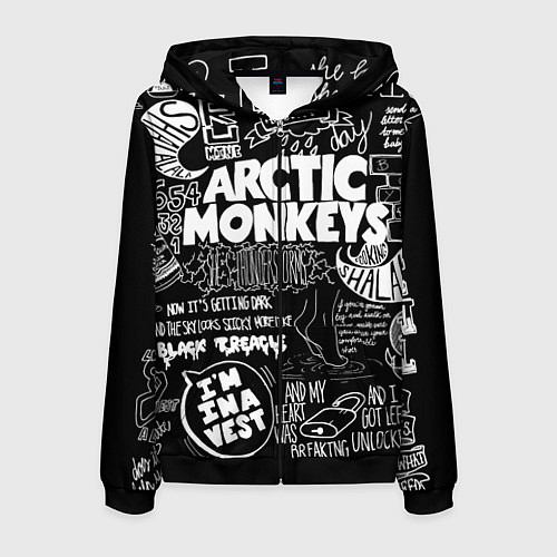 Мужская толстовка на молнии Arctic Monkeys: I'm in a Vest / 3D-Черный – фото 1