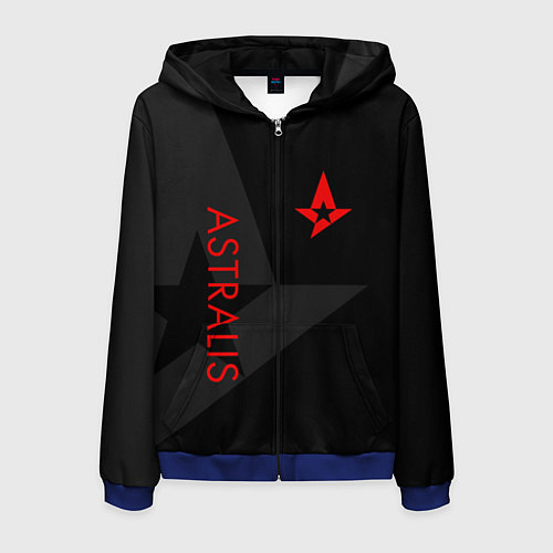 Мужская толстовка на молнии Astralis: Dark Style / 3D-Синий – фото 1