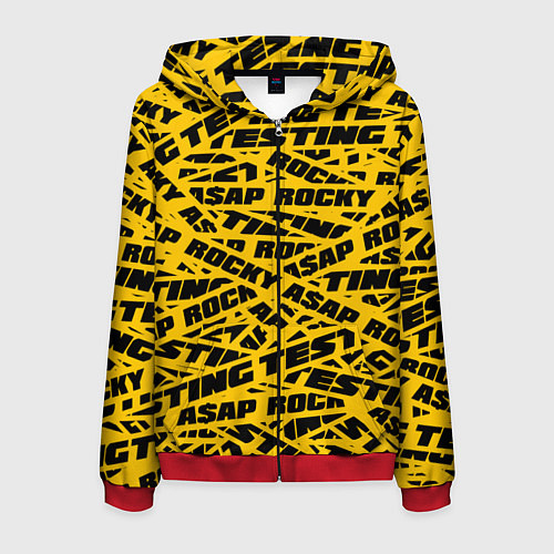 Мужская толстовка на молнии ASAP Rocky: Light Style / 3D-Красный – фото 1