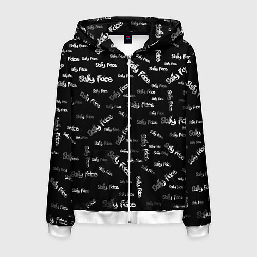Мужская толстовка на молнии Sally Face: Black Pattern / 3D-Белый – фото 1