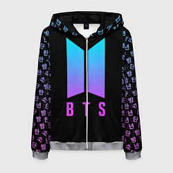 Мужская толстовка на молнии BTS: Neon Night