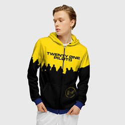 Толстовка 3D на молнии мужская TOP: TRENCH, цвет: 3D-синий — фото 2