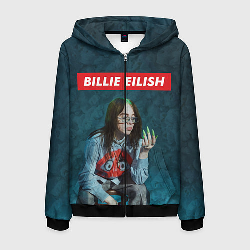 Мужская толстовка на молнии Ноготки Билли / 3D-Черный – фото 1