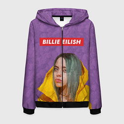 Толстовка 3D на молнии мужская Billie Eilish, цвет: 3D-черный