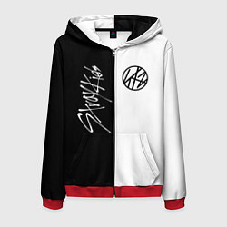 Толстовка 3D на молнии мужская Stray Kids, цвет: 3D-красный