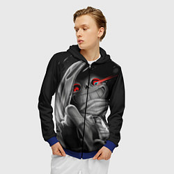 Толстовка 3D на молнии мужская UNDERTALE, цвет: 3D-синий — фото 2
