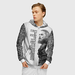 Толстовка 3D на молнии мужская И смерти нет почетней той, цвет: 3D-белый — фото 2