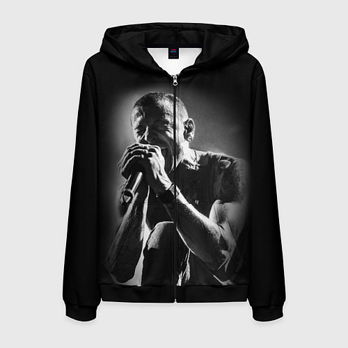Мужская толстовка на молнии Chester Bennington Linkin Park / 3D-Черный – фото 1