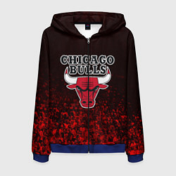 Толстовка 3D на молнии мужская CHICAGO BULLS, цвет: 3D-синий