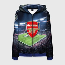Толстовка 3D на молнии мужская FC Arsenal, цвет: 3D-синий