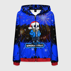 Мужская толстовка на молнии НОВОГОДНИЙ UNDERTALE