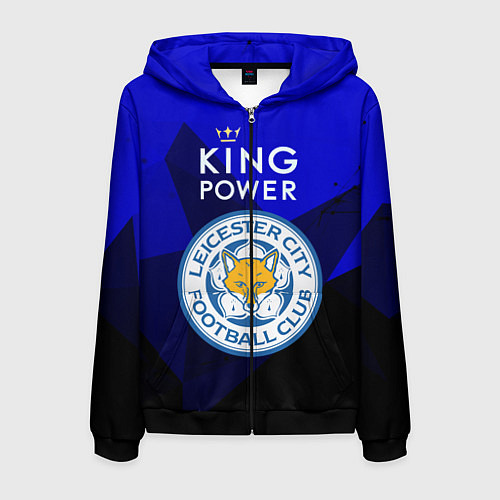 Мужская толстовка на молнии Leicester City / 3D-Черный – фото 1