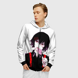 Толстовка 3D на молнии мужская Сузуя Джузо, цвет: 3D-черный — фото 2
