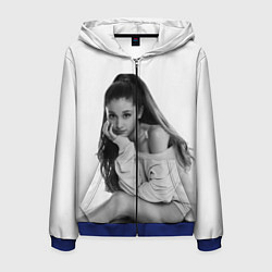 Толстовка 3D на молнии мужская Ariana Grande Ариана Гранде, цвет: 3D-синий