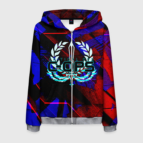 Мужская толстовка на молнии C-OPS / 3D-Меланж – фото 1