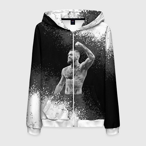 Мужская толстовка на молнии Conor McGregor / 3D-Белый – фото 1