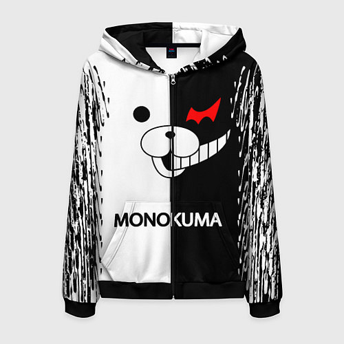 Мужская толстовка на молнии MONOKUMA / 3D-Черный – фото 1