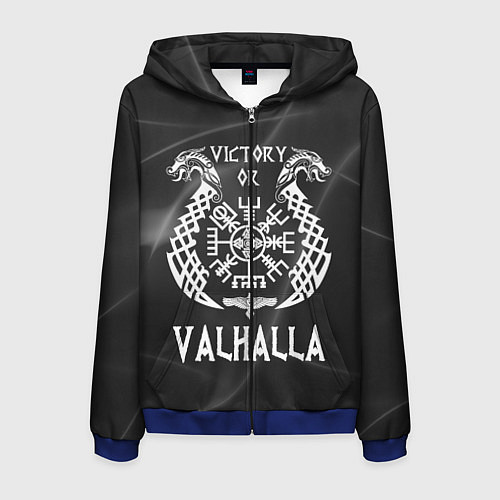Мужская толстовка на молнии Valhalla / 3D-Синий – фото 1